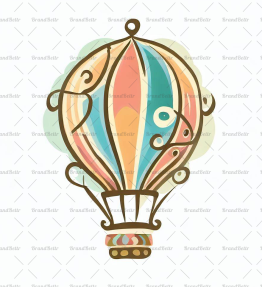 Verspielter Heißluftballon